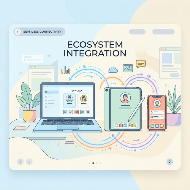 MacBook、iPad、iPhoneの連携エコシステム