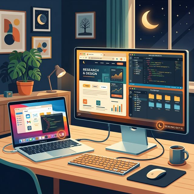 MacBookの画面分割やディスプレイ拡張